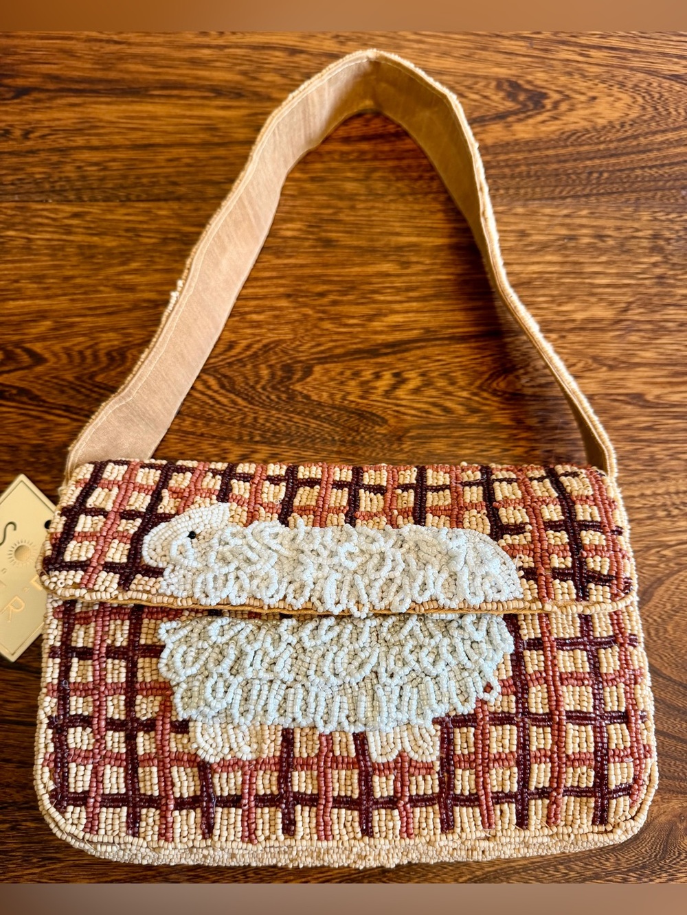 Viral Adorable Beaded Sheep Shoulder Bag